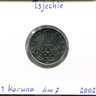 1 KORUNA 2002 TCH CZECH REPUBLIC Pièce #AP744.2.F.A - Repubblica Ceca