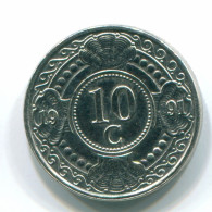 10 CENTS 1991 NIEDERLÄNDISCHE ANTILLEN Nickel Koloniale Münze #S11337.D.A - Nederlandse Antillen