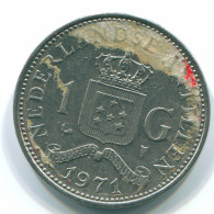 1 GULDEN 1971 NETHERLANDS ANTILLES Nickel Colonial Coin #S11992.U.A - Niederländische Antillen