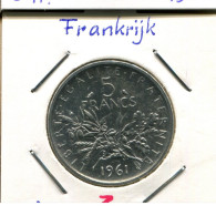 5 FRANCS 1961 FRANKREICH FRANCE Französisch Münze #AM377.D.A - 5 Francs