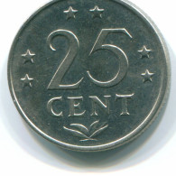 25 CENTS 1971 NIEDERLÄNDISCHE ANTILLEN Nickel Koloniale Münze #S11585.D.A - Netherlands Antilles