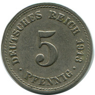 5 PFENNIG 1913 A ALEMANIA Moneda GERMANY #DB211.E.A - 5 Pfennig