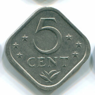 5 CENTS 1975 ANTILLAS NEERLANDESAS Nickel Colonial Moneda #S12238.E.A - Antilles Néerlandaises