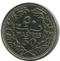 50 PIASTRES 1969 LIRANESA LEBANON Moneda #AH792.E.A - Liban