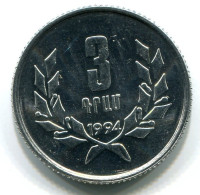 3 LUMA 1994 ARMÉNIE ARMENIA Pièce UNC #W11140.F.A - Arménie