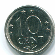 10 CENTS 1979 NETHERLANDS ANTILLES Nickel Colonial Coin #S13586.U.A - Niederländische Antillen