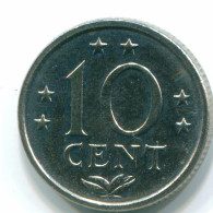 10 CENTS 1979 NETHERLANDS ANTILLES Nickel Colonial Coin #S13582.U.A - Antilles Néerlandaises