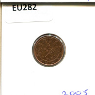 1 EURO CENT 2005 PORTUGAL Coin #EU282.U.A - Portogallo