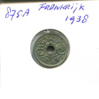 5 CENTIMES 1938 FRANKREICH FRANCE Französisch Münze #AN002.D.A - 5 Centimes
