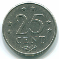 25 CENTS 1970 ANTILLES NÉERLANDAISES Nickel Colonial Pièce #S11429.F.A - Antilles Néerlandaises