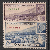 ININI - 1941 - N°YT. 51 à 52 - Pétain - Neuf Luxe ** / MNH / Postfrisch - Unused Stamps