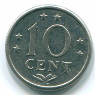 10 CENTS 1974 NETHERLANDS ANTILLES Nickel Colonial Coin #S13508.U.A - Niederländische Antillen
