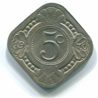 5 CENTS 1970 NIEDERLÄNDISCHE ANTILLEN Nickel Koloniale Münze #S12526.D.A - Niederländische Antillen