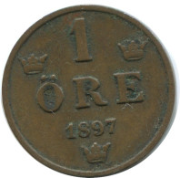 1 ORE 1897 SUÈDE SWEDEN Pièce #AD213.2.F.A - Suède