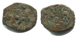 FLAVIUS JUSTINUS II FOLLIS Auténtico Antiguo BYZANTINE Moneda 6.4g/27m #AB319.9.E.A - Byzantines