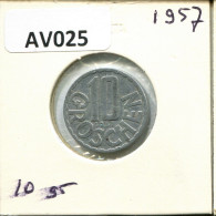 10 GROSCHEN 1957 AUTRICHE AUSTRIA Pièce #AV025.F.A - Oostenrijk