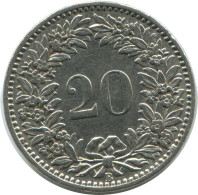 20 RAPPEN 1909 B SUIZA SWITZERLAND Moneda HELVETIA #AD960.2.E.A - Andere & Zonder Classificatie