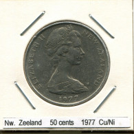 50 CENTS 1977 NEW ZEALAND Coin #AS226.U.A - Nouvelle-Zélande