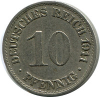 10 PFENNIG 1911 A DEUTSCHLAND Münze GERMANY #DB313.D.A - 10 Pfennig