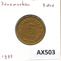 5 ORE 1972 DANEMARK DENMARK Münze Frederik IX #AX503.D.A - Denemarken