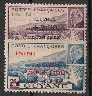 ININI - 1944 - N°YT. 57 à 58 - Oeuvres Coloniales - Neuf Luxe ** / MNH / Postfrisch - Ongebruikt