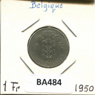 1 FRANC 1950 Französisch Text BELGIEN BELGIUM Münze #BA484.D.A - 1 Frank