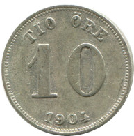 10 ORE 1904 SWEDEN SILVER Coin #AD121.2.U.A - Zweden