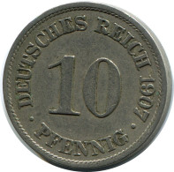 10 PFENNIG 1907 A ALLEMAGNE Pièce GERMANY #DB262.F.A - 10 Pfennig