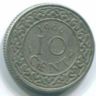 10 CENTS 1966 SURINAME NEERLANDÉS NETHERLANDS Nickel Colonial Moneda #S13251.E.A - Suriname 1975 - ...