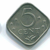 5 CENTS 1974 NETHERLANDS ANTILLES Nickel Colonial Coin #S12226.U.A - Niederländische Antillen