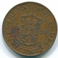 1 CENT 1929 NETHERLANDS EAST INDIES INDONESIA Copper Colonial Coin #S10103.U.A - Niederländisch-Indien