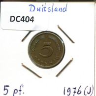 5 PFENNIG 1976 J WEST & UNIFIED GERMANY Coin #DC404.U.A - 5 Pfennig