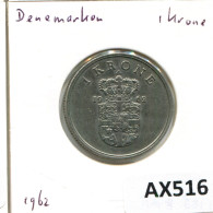 1 KRONE 1962 DENMARK Coin Frederik IX #AX516.U.A - Dinamarca
