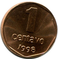 1 CENTAVO 1998 ARGENTINIEN ARGENTINA Münze UNC #M10082.D.A - Argentine