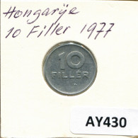 10 FILLER 1977 HONGRIE HUNGARY Pièce #AY430.F.A - Hungría