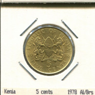 5 CENTS 1978 KENYA Moneda #AS330.E.A - Kenya