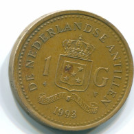 1 GULDEN 1993 ANTILLAS NEERLANDESAS Aureate Steel Colonial Moneda #S12160.E.A - Nederlandse Antillen