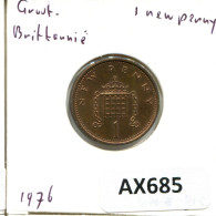 NEW PENNY 1976 UK GRANDE-BRETAGNE GREAT BRITAIN Pièce #AX685.F.A - 1 Penny & 1 New Penny