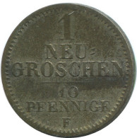 SAXONY 10 PFENNIG 1852 F Mint Stuttgart PLATA German States #DE10616.16.E.A - Other & Unclassified