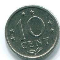 10 CENTS 1979 NETHERLANDS ANTILLES Nickel Colonial Coin #S13596.U.A - Nederlandse Antillen