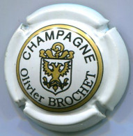 CAPSULE-CHAMPAGNE BROCHET Olivier N°02 Blanc, écusson Or - Other & Unclassified