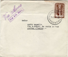 ARGENTINA 1949  AIRMAIL LETTER SENT FROM USHUAIA TO TORINO - Covers & Documents