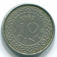 10 CENTS 1962 SURINAME Netherlands Nickel Colonial Coin #S13225.U.A - Suriname 1975 - ...