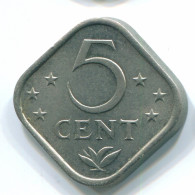 5 CENTS 1971 ANTILLAS NEERLANDESAS Nickel Colonial Moneda #S12189.E.A - Nederlandse Antillen