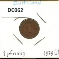 1 PFENNIG 1979 J BRD ALEMANIA Moneda GERMANY #DC062.E.A - 1 Pfennig