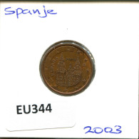 2 EURO CENTS 2003 SPAIN Coin #EU344.U.A - Spanje