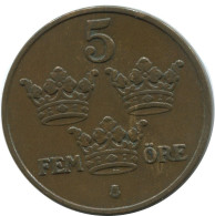 5 ORE 1909 SWEDEN Coin #AC435.2.U.A - Svezia