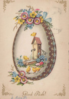 PASQUA POLLO UOVO Vintage Cartolina CPSM #PBO848.A - Easter