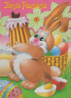 PASQUA CONIGLIO Vintage Cartolina CPSM #PBO483.A - Easter