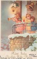ANGEL CHRISTMAS Holidays Vintage Postcard CPSMPF #PAG837.A - Angeli